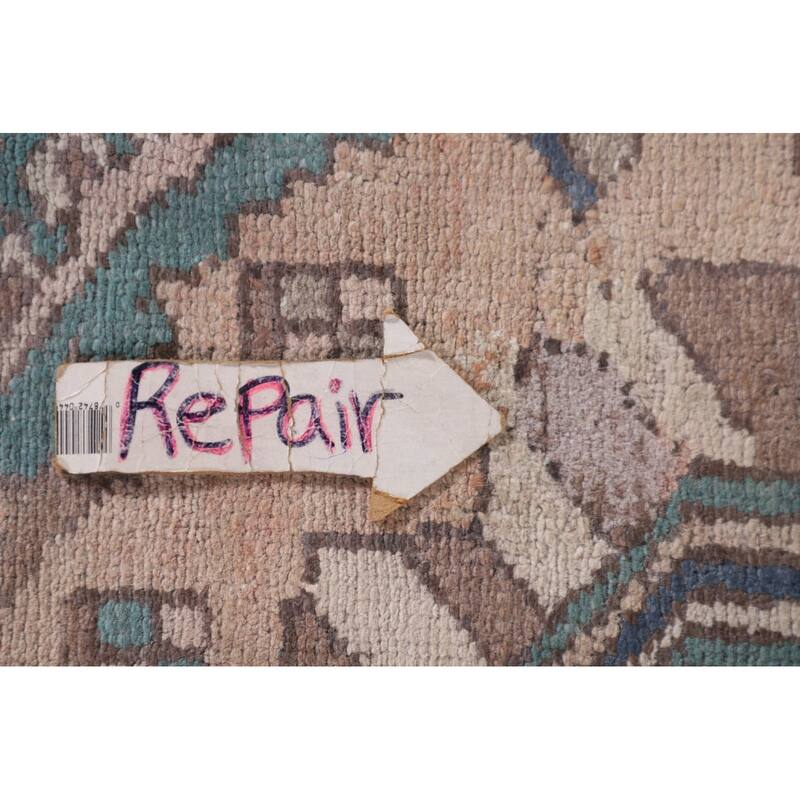 Geometric Bakhtiari Persian Vintage Rug Handmade Wool Carpet - 5'0" x 9'9"