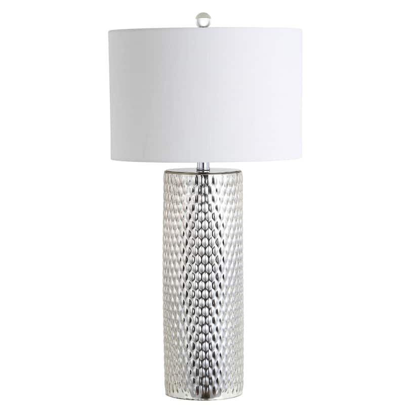 Hughes 30" Glass LED Table Lamp, Silver by JONATHAN Y