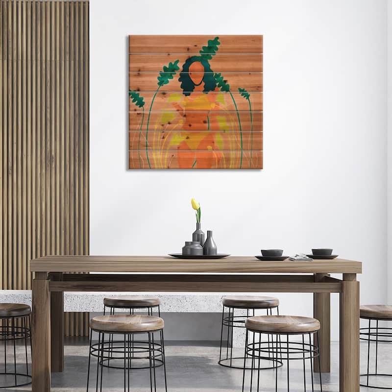 Paige Print On Wood by Reyna Noriega - Multi-Color