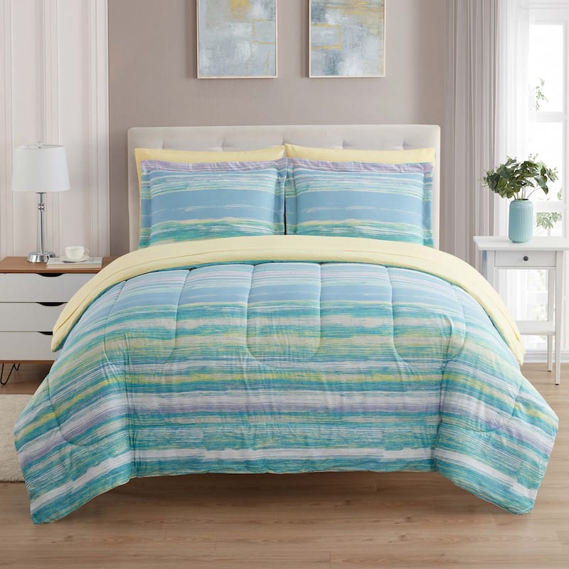 7-Piece Printed Bed in a Bag Comforter and Sheet Sets