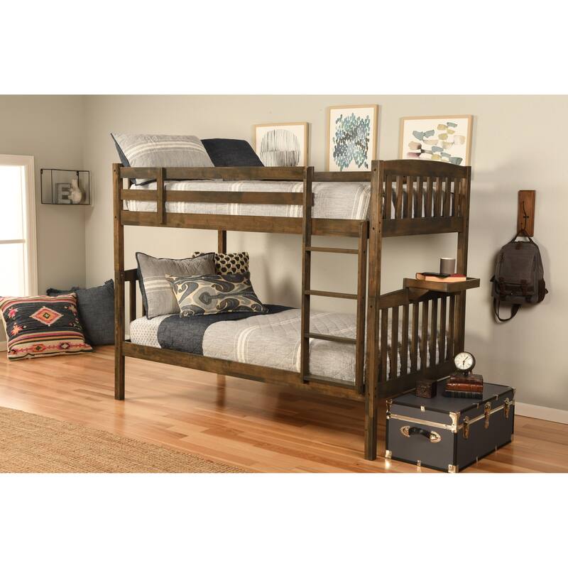 Somette Claire Twin over Twin Bunk Bed with Tray (Mattresses Not Included)