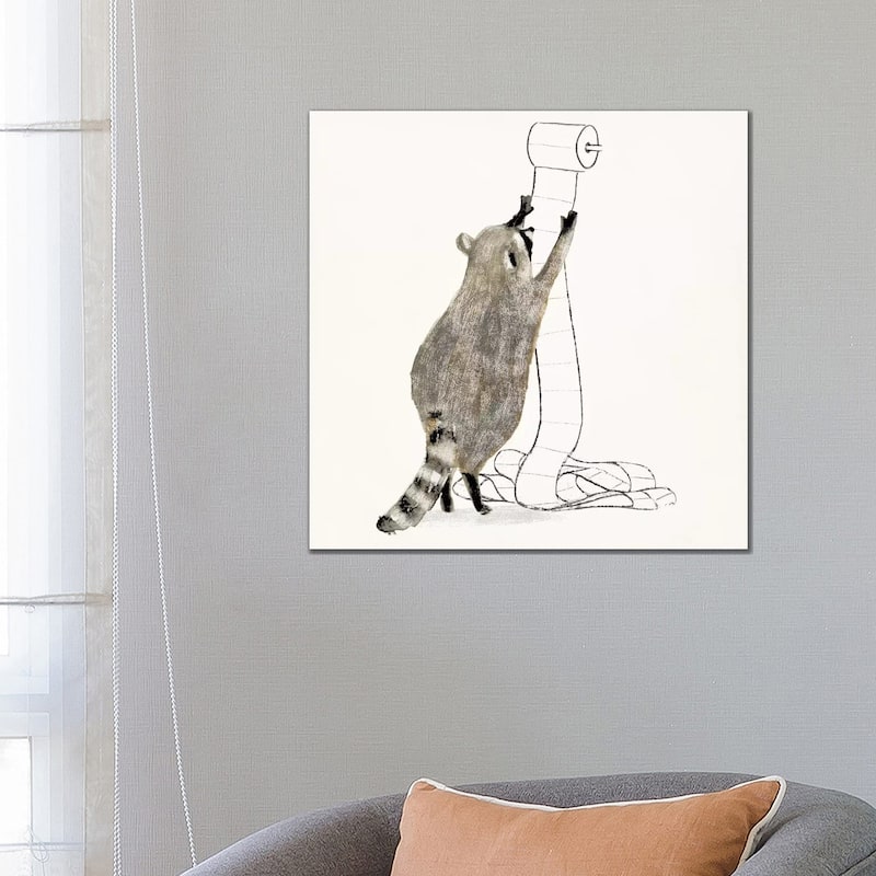 iCanvas "Rascally Raccoon IV" by Victoria Barnes Canvas Print - 26x26x1.5