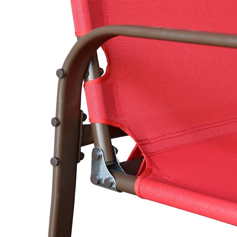 Tolentino 2-Person Brown Outdoor Loveseat Glider