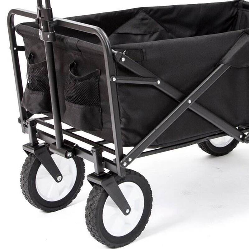 Mac Sports Collapsible Folding Outdoor Utility Garden Camping Wagon Cart, Black - 22.6