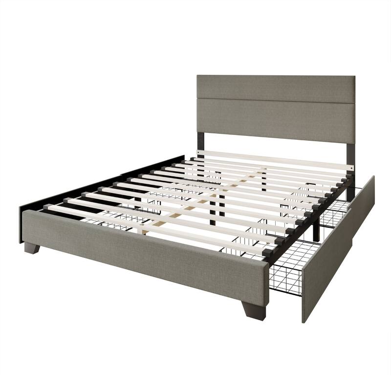 Clayfell Clayfell Kapaa Upholstered Storage Platform Bed