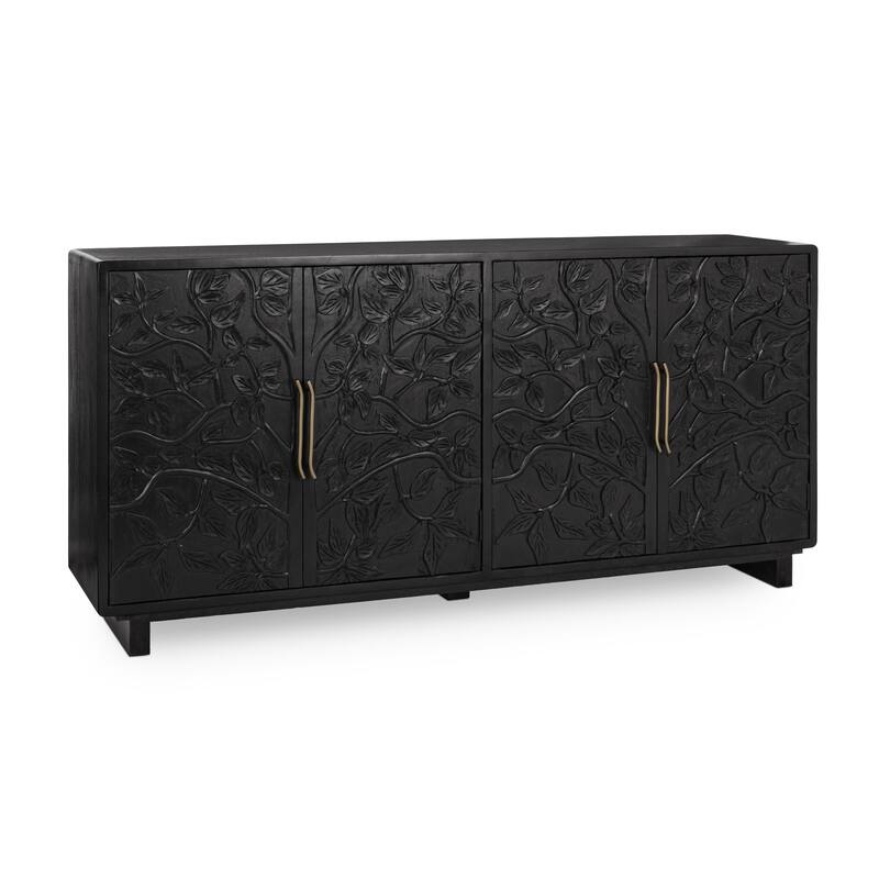 Classic Home Albero 4-Door Mango Wood Sideboard Buffet