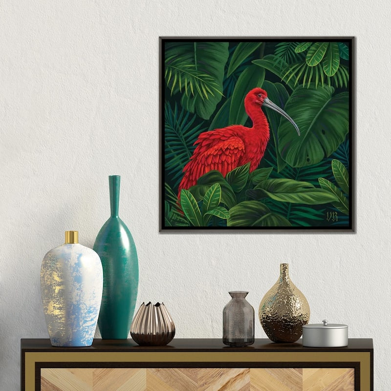 iCanvas "Scarlet Ibis" by Vasilisa Romanenko Framed