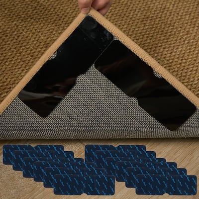 Non Slip Rug Tape / Adhesive - Black - 6" X 2"