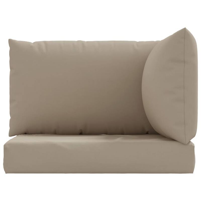 Paom 3pc Outdoor Pallet Cushions, Hollow Fiber, Taupe Oxford Fabric