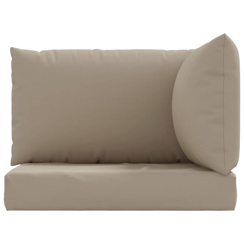Paom 3pc Outdoor Pallet Cushions, Hollow Fiber, Taupe Oxford Fabric