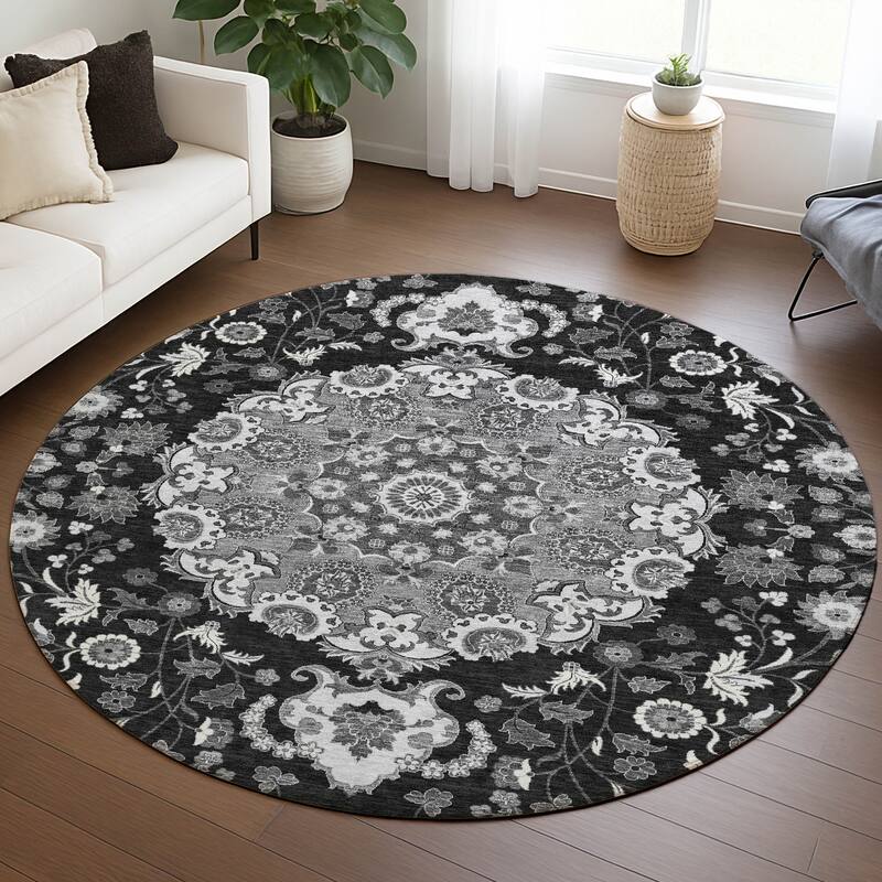 Machine Washable Indoor/ Outdoor Global Eckley Chantille Rug
