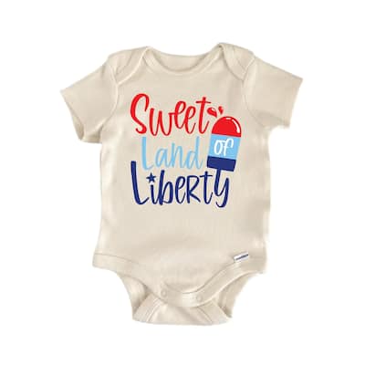 Sweet Land Of Liberty Patriotic July 4th - Baby Boy Girl Clothes Bodysuit Funny Cute