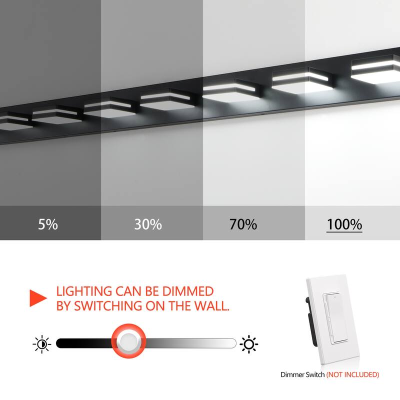 Modern LED Vanity Light, 8-Lights Wall Sconce for Bathroom and Mirror, Sleek Minimalist Design, Energy-Efficient