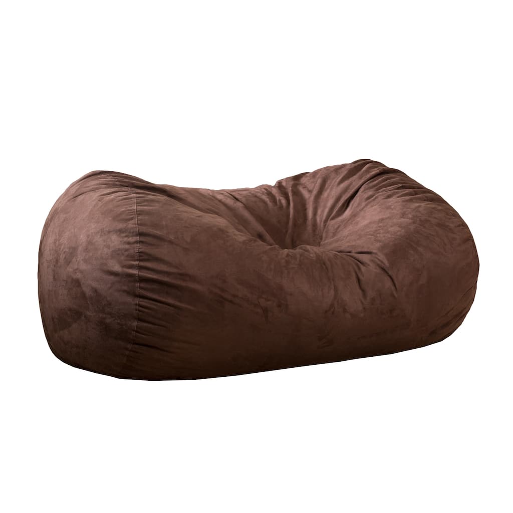 6.5 Foot Cylindrical Suede Bean Bag