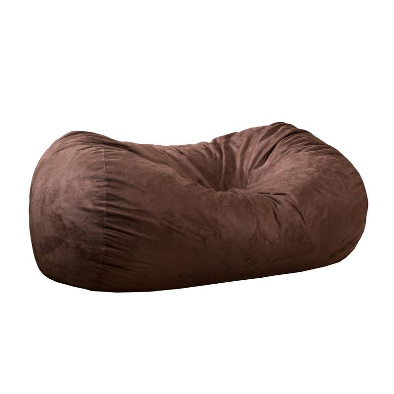 Comfortable Cylindrical Suede Bean Bag for Relaxation and Style