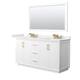 Option White / White Quartz Top / Satin Bronze Hardware