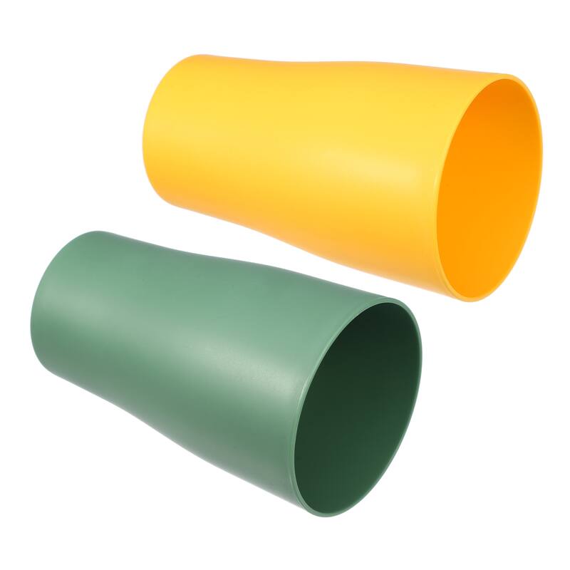 2pcs Bathroom Toothbrush Tumblers PP Cup Color Yellow Green 4.92"x3.03" - Yellow Green