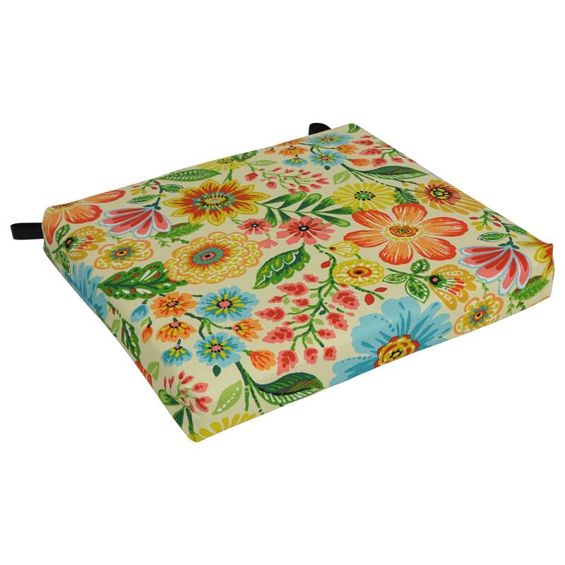 20-inch by 19-inch Indoor/Outdoor Chair Cushion - 20 x 19 - Gregoire Chamomile