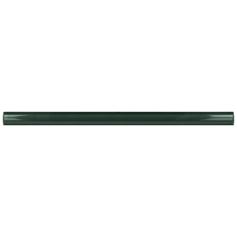 Apollo tile 0.5" x 8" Arte Glossy Green Ceramic Tile (0.3 sq ft/case) - 10 Pack