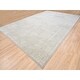 preview thumbnail 4 of 10, Shahbanu Rugs Beige Fine Jacquard with Erased Design Wool and Plant Based Silk Hand Loomed Oriental Oversized Rug(12'0" x 18'0")
