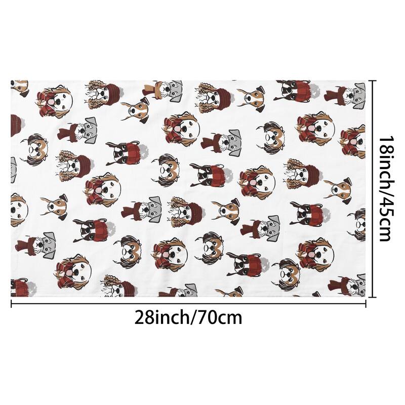 Premium Cotton Kitchen Towels, Thick and Large, Animal and Floral Printed Design Towels