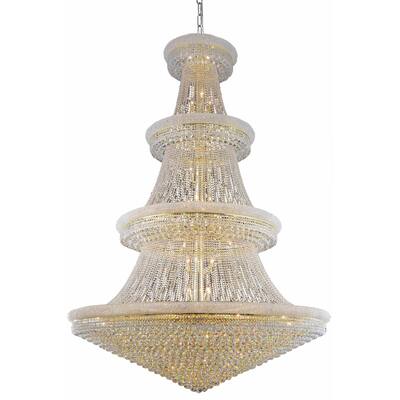 Primo 66 light Gold Chandelier Clear Elegant Cut Crystal - One Size