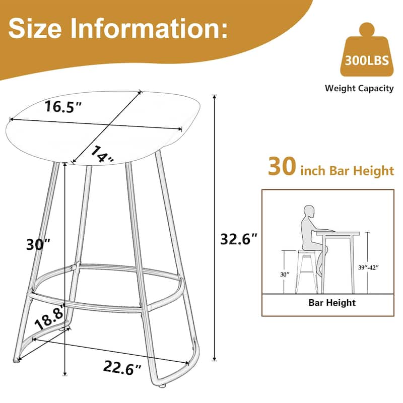 Swivel Barstools Set of 4,Modern 26" Counter Height Bar Chairs Plastic Seat Metal Bar Stools for Kitchen Island Breakfast Bar