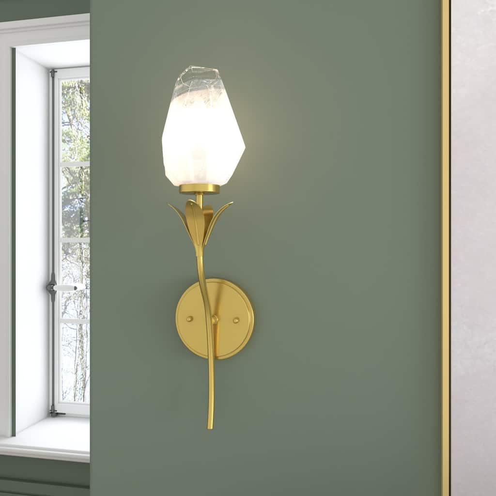 Acroma 1-Light Glass Shaded Dimmable Wall Sconce Ul Listed