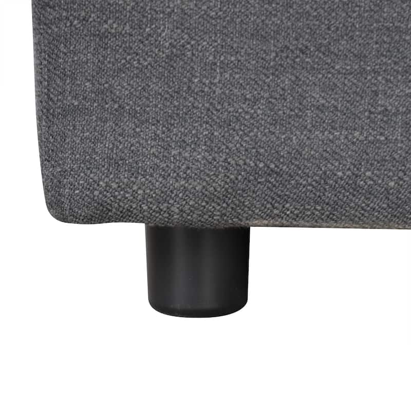 92.90 in Wide Square Arm Fabric L-shaped Removable Back Cushions and 3 Pillows Sofa