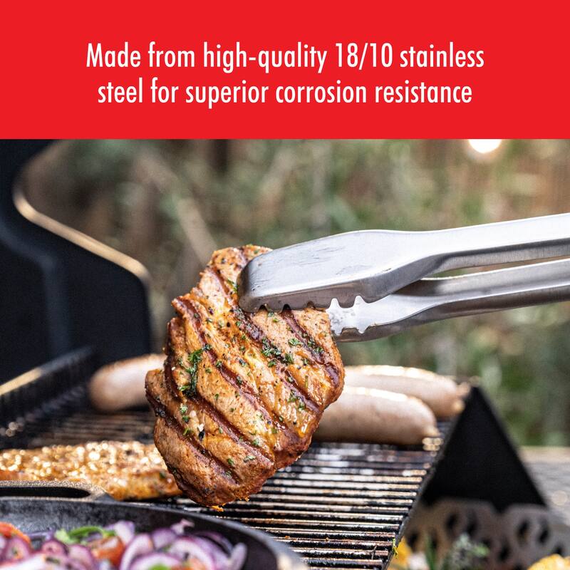 ZWILLING BBQ+ 16 inch Triple Rivet Stainless Steel Locking Grill Tongs - 1 unit