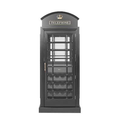 Old English Telephone Booth Bar Cabinet