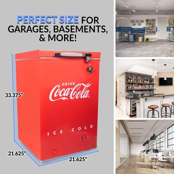 Coca-Cola 3.5 Cu.Ft. Refrigerator & Chest Freezer, Red - Bed Bath