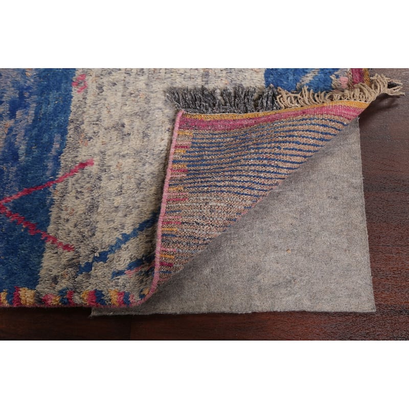 Tribal Moroccan Oriental Wool Area Rug Hand-knotted Home Decor Carpet - 5'11" x 9'6"