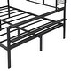 preview thumbnail 43 of 54, Roomfitters Twin/ Full Size Metal Daybed with Movable Desk, Metal Grid Design, Functional Shelves and Hanging Rack