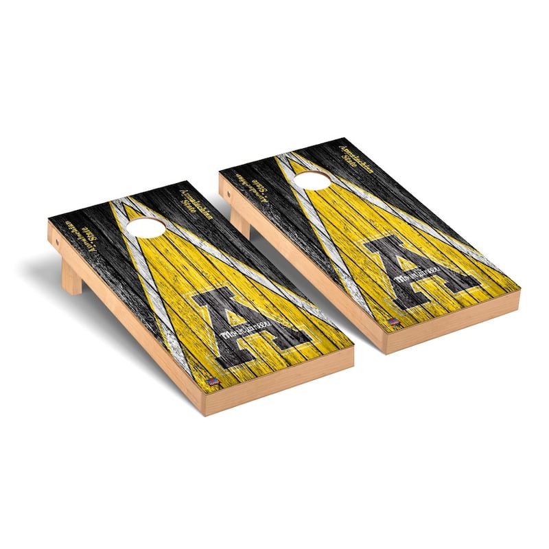 Appalachian State Mountaineers 2x4 Pro Cornhole Boards - V2 - Include Team Bags + LED Lights