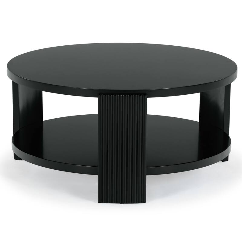 SAFAVIEH Couture Liabella Round Wood Coffee Table - 38"W x 38"D x 19"H