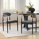 preview thumbnail 3 of 107, Modern Industrial Elmore Upholstered Dining Chairs (Set of 2) with Iron Frame by Christopher Knight Home Black/ Gold
