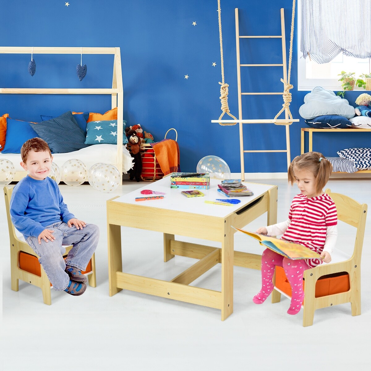 Baby table discount chair set