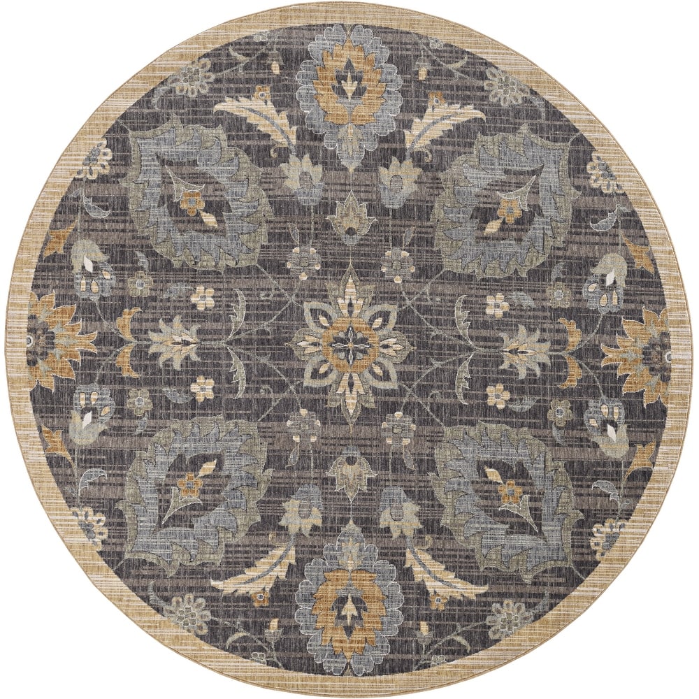 Copper Grove Wool Distressed Traditional Wool Area Rug