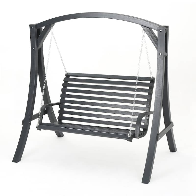 Larch Wood Swinging Loveseat