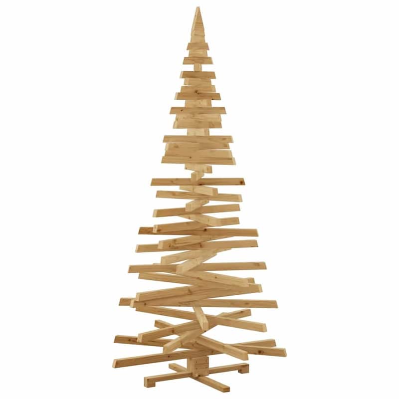 vidaXL Christmas Trees with Stand Natural/Brown Solid pine wood