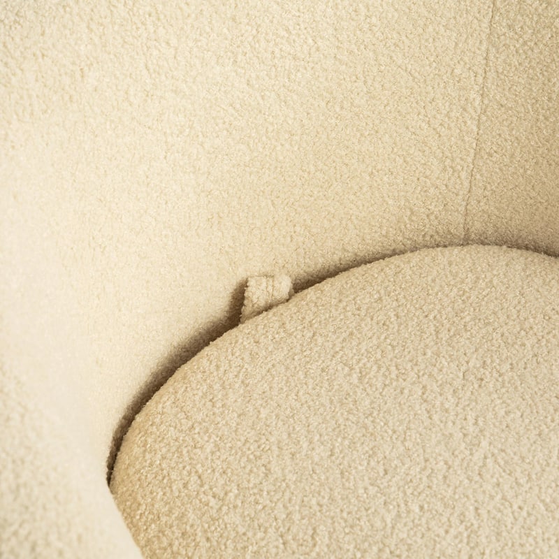 Modern Swivel Barrel Armchair with Storage