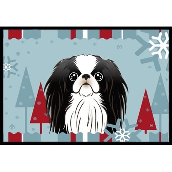 Carolines Treasures BB1726JMAT Winter Holiday Japanese Chin Indoor & Outdoor Mat 24 x 36 in.