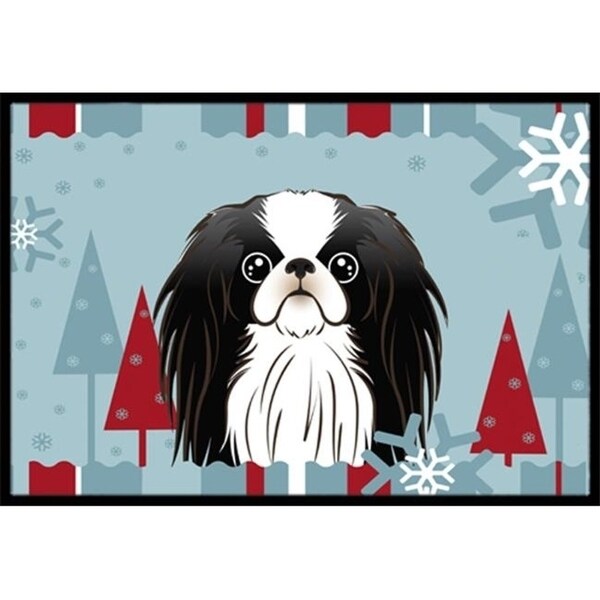 Carolines Treasures BB1726MAT Winter Holiday Japanese Chin Indoor & Outdoor Mat 18 x 27 in.
