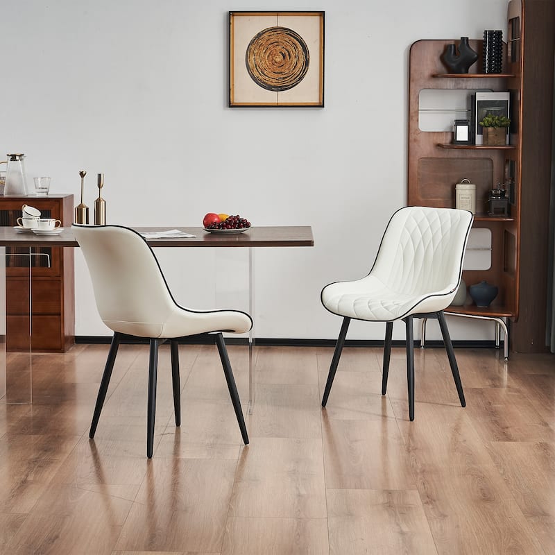 Modern Dining Chairs Set of 2 Upholstered Dining Room Chairs