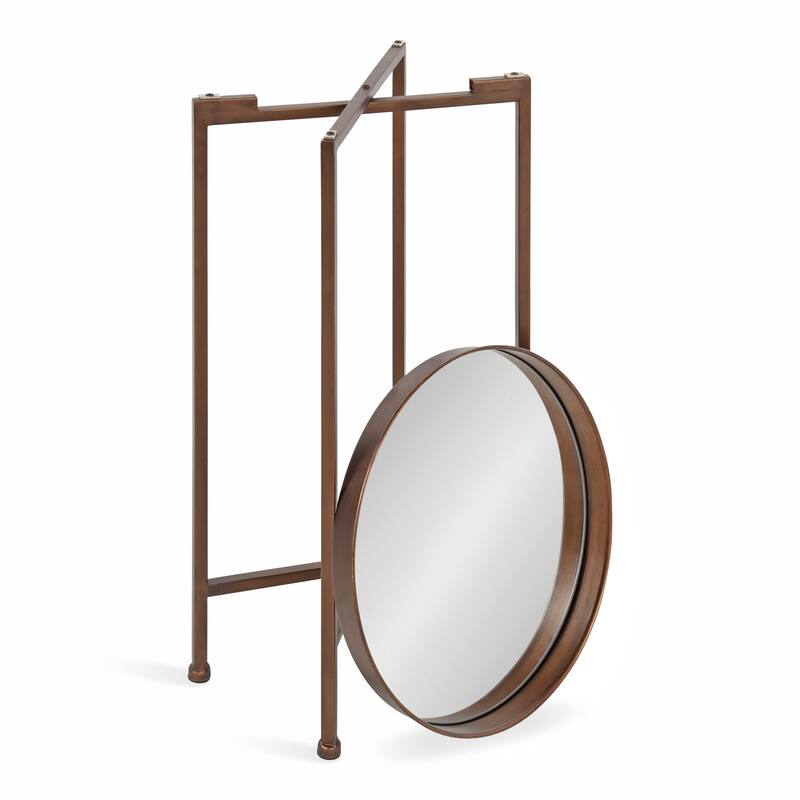 Kate and Laurel Celia Round Foldable Metal Accent Table