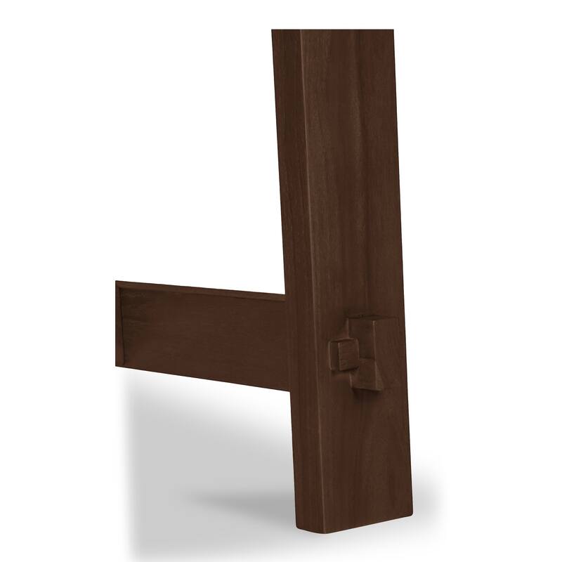 NADAAL STUDIOS Zirelle Outdoor Dining Table, Traditional Slatted Top, FSC Certified Solid Teak, Seats 8-10, Brown