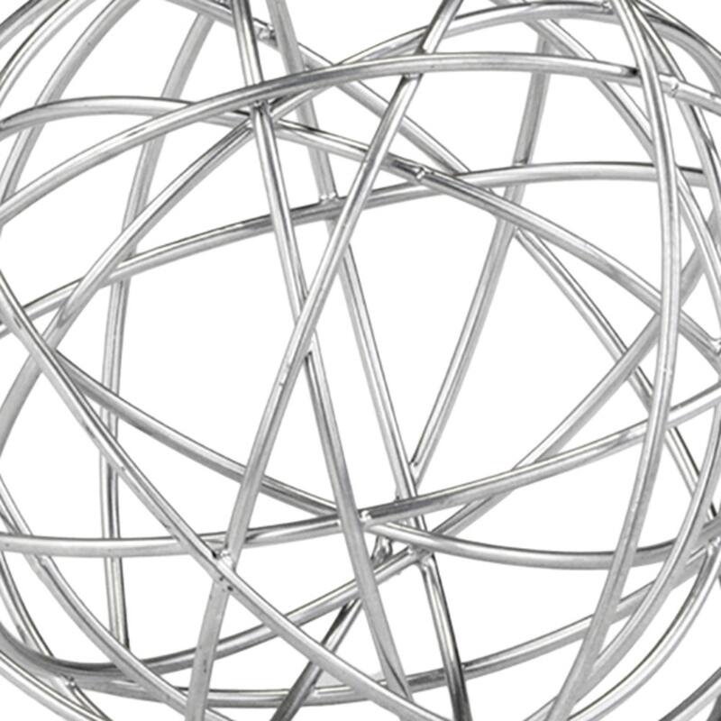 HomeRoots 7" X 7" X 7" Silver Large Wire Sphere - 7' X '7' X '7