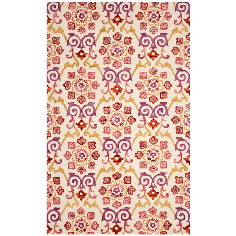 SAFAVIEH Handmade Suzani Fred Boho Tribal Wool Rug