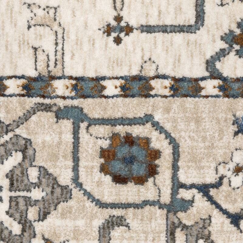 Style Haven Everly Traditional Inspirations Ivory/ Blue Area Rug